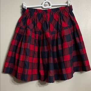Plaid Red and Navy Women's Skirt